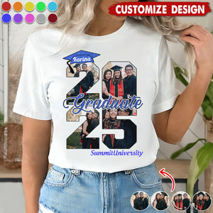 Personalized Photo Graduation Shirts Proud Family Graduate 2025