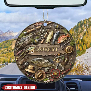 2024 New Release  – Personalized Fishing Life Christmas/Car Ornament, Christmas Gift For Fishing Lover