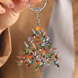 Hummingbird Tree Keychain-Gift For Bird Lover