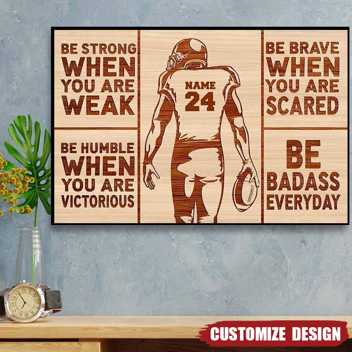 Personalized America Football Player Poster