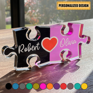 Puzzle Name Sign-Personalized Plaque-Valentine Gift for Her,Him