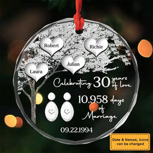 2024 New Release Personalized Anniversary Gift For Couple Circle Acrylic Ornament