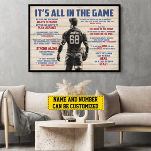 It's All In The Game-Personalized Rugby Poster-Poster Gift For Rugby Lovers