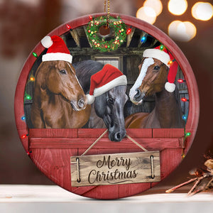 Horse Ceramic Christmas Ornament-Gift For Horse Lover - 2024 New Release