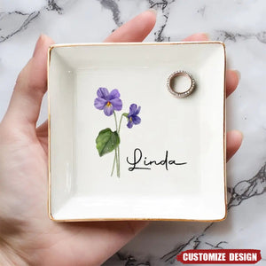 Friends Are Flowers That Never Fade - Bestie Personalized Jewelry Dish