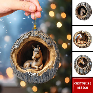 Personalized Horse Christmas Ornament Gift for Horse Lover-2024 New Release