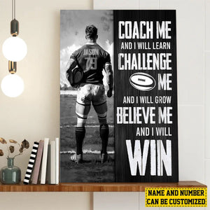 Personalized Rugby Boy Canvas Poster - Gift For Rugby Lovers