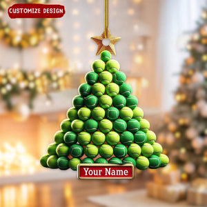 Personalized Tennis Ball Christmas Ornament Gift For Tennis Lovers-2024 New Release