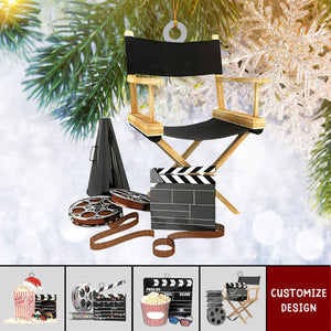 2024 New Release Personalized Film Clapboard Christmas Ornament, Christmas Gift For Watching Movie Lover