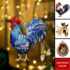 Personalized Chicken Rooster Ornament Gift For Chicken Lover-2024 New Release