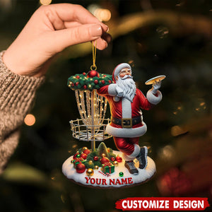 Personalized Disc Golf Santa Christmas Ornament Gift For Disc Golf Lovers-2024 New Release