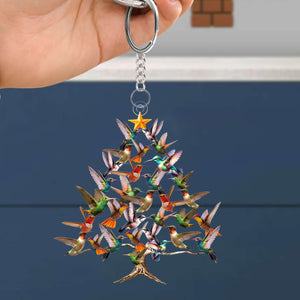 Hummingbird Tree Keychain-Gift For Bird Lover