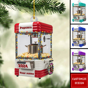 Personalized Popcorn Machine Christmas Ornament Food Lovers Gift Idea - 2024 New Release