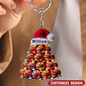 Personalized Basketball Keychain-Gift for Basketball Fans