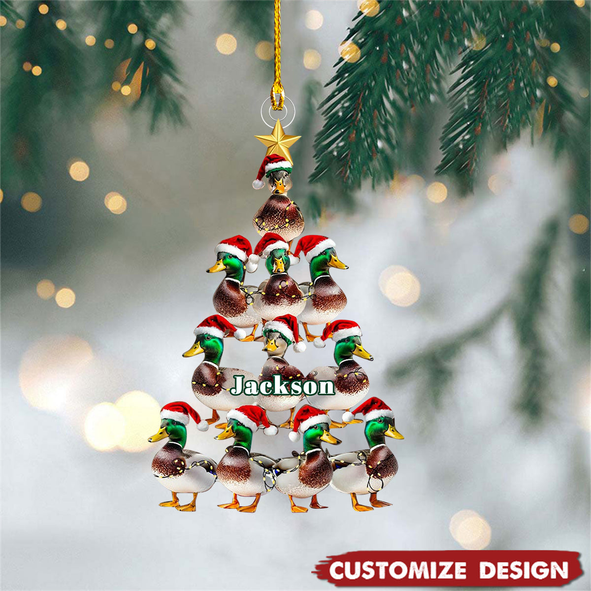 Personalized Hunting Mallard Duck Ornament -Gift For Hunters- 2024 New Release