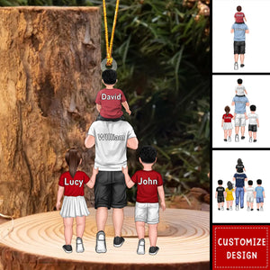 Personalized Dad And Kids Ornament - 2024 New Release