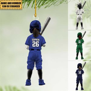 Personalized Girl Softball Ornament - Gift For Softball Lovers - 2024 New Release