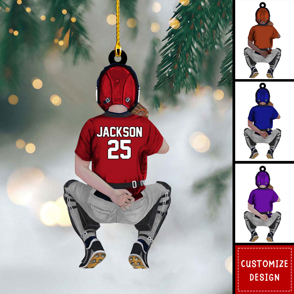 Kid Baseball Personalized Ornament - Gift For Baseball Lovers- 2024 New Release