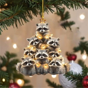 Racoon Christmas Ornament-Gift for Animal Lover-2024 New Release