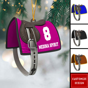 Personalized Horse Racing Saddle Christmas Ornaments - Horse Racing Gifts  - 2024 New Release