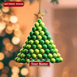 Personalized Tennis Ball Christmas Ornament Gift For Tennis Lovers-2024 New Release