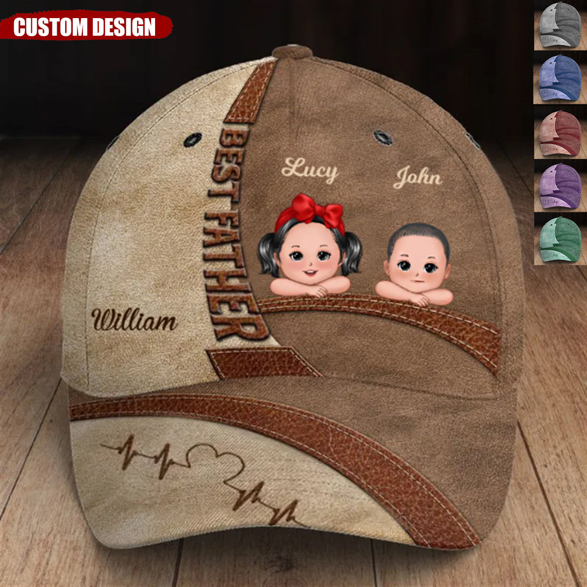 With A Dad Like You, Every Day Is Father's Day - Family Personalized Hat