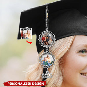 Personalized Graduation Cap Photo Charm Class Of 2025