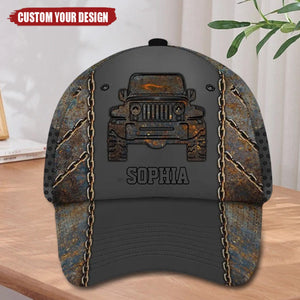 Personalized Off Road Car Custom Name 3D Printed Cap - Gift For Off Road Lover