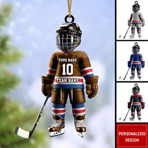 Personalized Ice Hockey Ornament-Gift For Ice Hockey Lover-2024 New Release