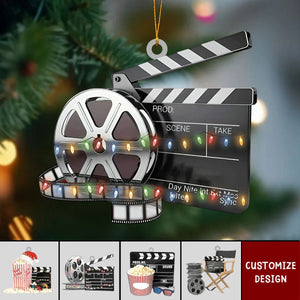 2024 New Release Personalized Film Clapboard Christmas Ornament, Christmas Gift For Watching Movie Lover