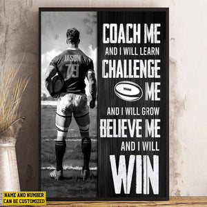 Personalized Rugby Boy Canvas Poster - Gift For Rugby Lovers