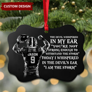 I Am The Storm - Personalized Football Boy Christmas Ornament, Gifts For Football Lovers - 2024 New Release