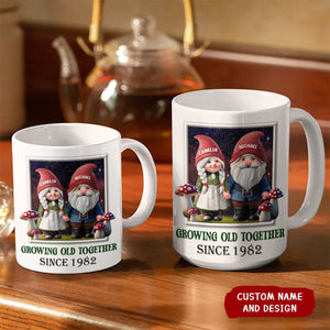 Couple Growing Old Together Since - Personalized White Mug