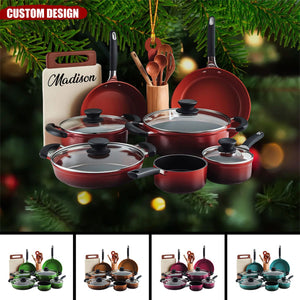 Personalized Cookware Ornament - Gift For Chef - 2024 New Release