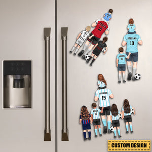 I Scored A Hat-Trick - Personalized Soccer Dad & Kids Fridge Magnet - Gift For Soccer Lovers