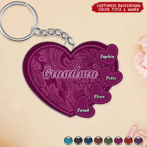 Grandma's Little Sweethearts - Personalized Cutout Acrylic Keychain