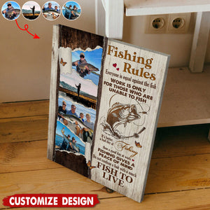 Personalized Fishing Photo Poster, Gift For Fishing Lovers