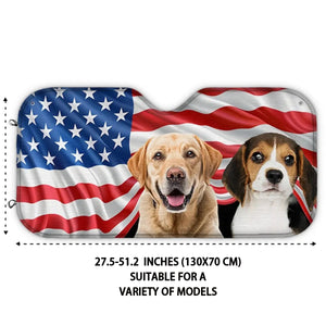 Custom Photo The Road To Heart Is Paved With Pawprints - Dog & Cat Personalized Auto Windshield Sunshade