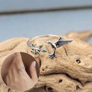 Hummingbird Adjustable Ring - Gift For Bird Lovers