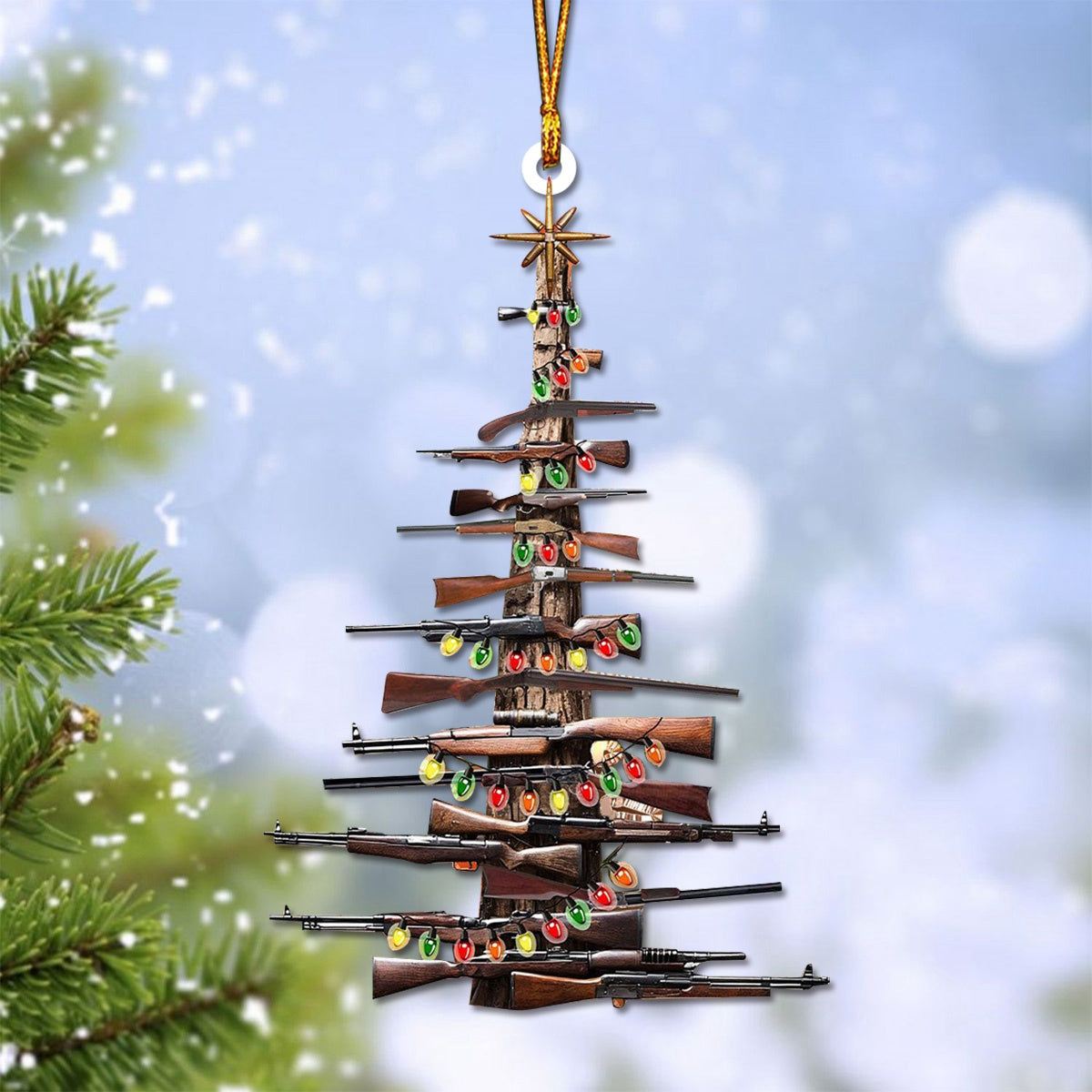 Hunting Christmas Tree Ornament, Gift for Hunters - 2024 New Release