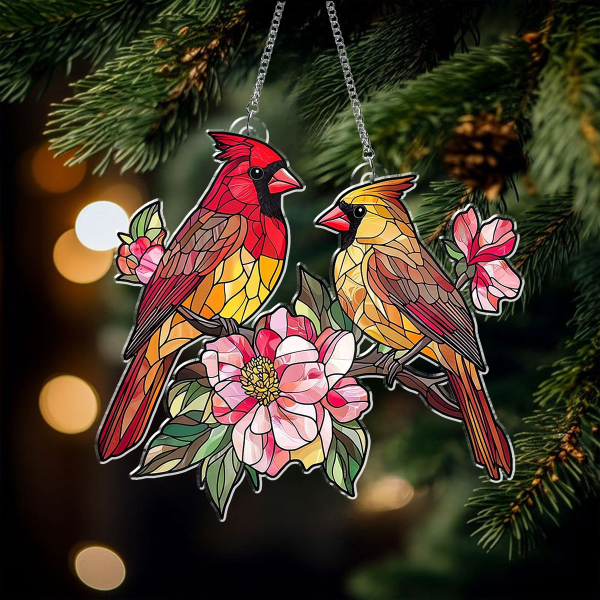 Cardinal Acrylic Christmas Ornament Bird Memorial Gift for Christmas - 2024 New Release