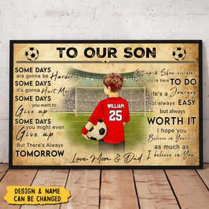 Believe In Yourself - Personalized Football, Soccer Poster, Gift For Football, Soccer Players