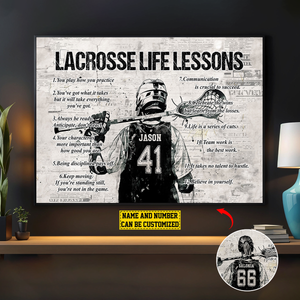 Personalized Lacrosse Life Lessons Poster-Gift For Lacrosse Lovers