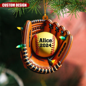 Personalized Softball Christmas Ornament-Gifts For Softball Players,Softball Lovers-2024 New Release