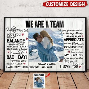 We Are A Team-Personalized Poster-Gift For Couples