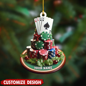 Personalized Poker Ornament-2024 New Release