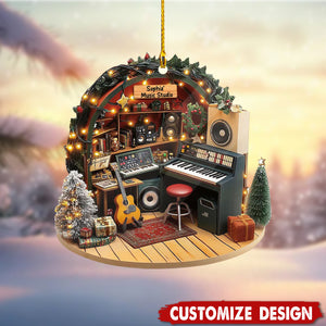 Personalized Music Studio Christmas Ornament Gift For Music Lover-2024 New Release