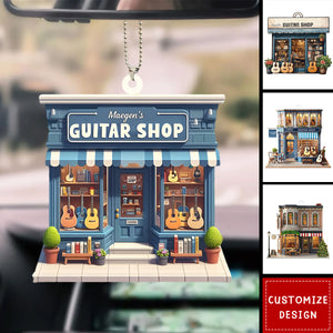 Personalized Guitar Shop Car Ornament-Gift For Guitar Lover