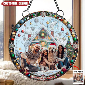 Personalized Photo Gifts For Family Suncatcher Ornament