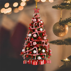 Christmas Hanging Christmas Tree Ornaments Balls Gift Box Candy Cane Star Design-2024 New Release